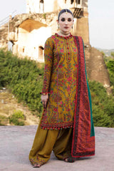 Dhanak Fabric - 3 Piece Unstitched Fully Embroided Dress HR-675