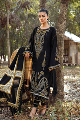 3 Piece - Unstitched Fully Embroided Dhanak Fabric With Wool shawl MB-700