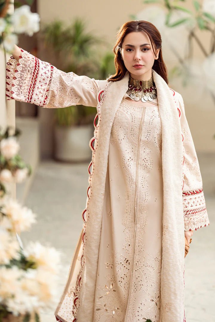 3 Piece - Unstitched Chicken Kari Embroidered Lawn Fabric QL-2660