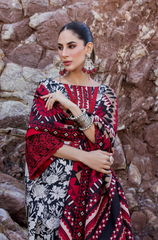3 Piece - Unstitched Digital Printed Khaddar Fabric With Khaddar Shawl BQ-34