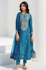 3 Piece - Unstitched Digital Printed Lawn Fabric