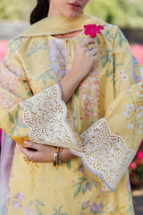 3 Piece - Unstitched Printed Lawn Fabric JZ-205