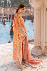 UNSTITCHED - 3 Piece Digital Printed and Embroidered Lawn Fabric CS-233