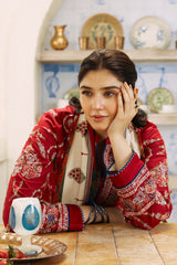 3 Piece - Unstitched Fully Embroided Dhanak Fabric ZS-55