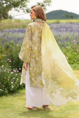 3 Piece - Unstitched Printed Lawn Fabric BQ-203