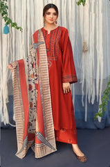 3 Piece - Unstitched Embroidered Dhanak Fabric With Wool Shawl BR-845