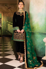 Luxury Embroided Velvet 3 Pc Dress JZ-953