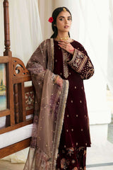 Luxury Velvet Embroidered Dress