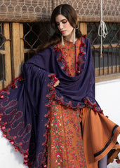 3 Piece - Unstitched Fully Embroidered Dhanak Fabric MB-610