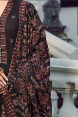 3 Piece - Fully Embroided Dhanak Suit With Embroided Dhanak Shawl BR-1020