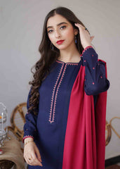 3 Piece - Unstitched Dhanak Fabric With Dhanak shawl BR-1146