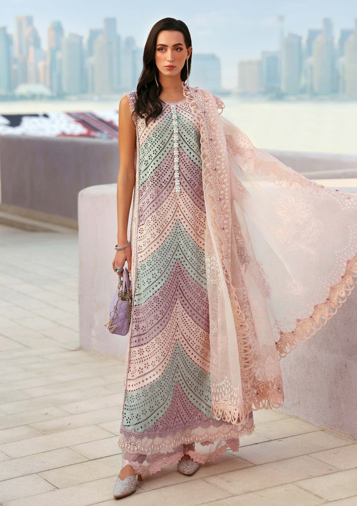 3 Piece - Lawn - Unstitched Chicken Kari Embroidered Suit MB-2805 A