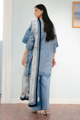 3 Piece - Unstitched Embroidered Lawn Fabric CO 2610