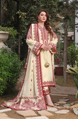 3 Piece - Unstitched Fully Embroidered Dhanak Fabric RH-595