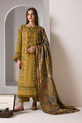 3 Piece - Unstitched Fully Embroided Dhanak Fabric SN-59