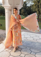 UNSTITCHED - 3 Piece Digital Printed and Embroidered Lawn Fabric CS-233