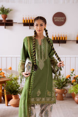 3 Piece - Unstitched Embroidered Lawn Fabric CO-514 A