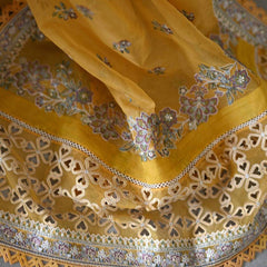 3 Piece - Unstitched Fully Embroidered Lawn Fabric SP-2510