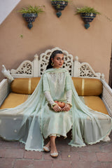3 Piece - Unstitched Fully Embroided Lawn Fabric ZH 807