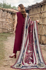 3 Piece - Unstitched Fully Embroidered Dhanak Fabric HR-515