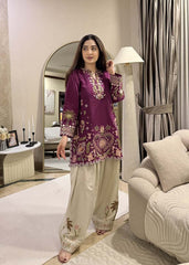 MB 55-Dhanak 2 Piece Unstitched Heavy Embroidered Suit