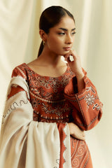 3 Piece - Unstitched Embroidered Lawn Fabric ZS-2555 B