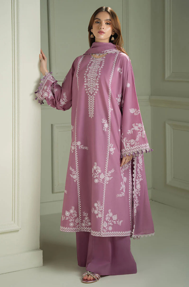 3 Piece - Unstitched Fully Embroidered Dhanak Fabric CS-900