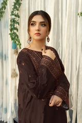 3 Piece - Unstitched Fully Embroidered Dhanak Fabric BR-845B
