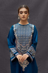 2 Piece - Unstitched Fully Embroidered Dhanak Fabric BT-69