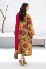 3 Piece - Unstitched Digital Printed Lawn Fabric BQ-407