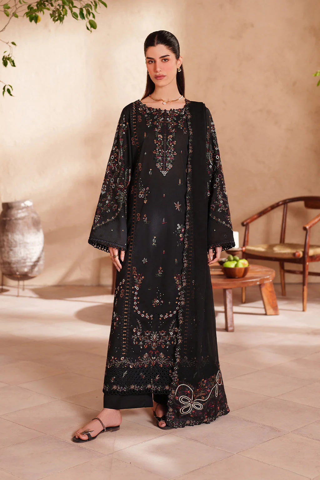 3 Piece - Unstitched Heavy Embroidered Lawn Dress