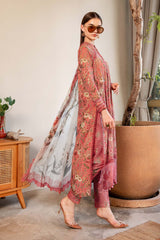 3 Piece - Unstitched Digital Printed Lawn Fabric MB-470