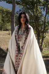 3 Piece - Unstitched Fully Embroidered Dhanak Fabric AJ-630