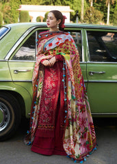 3 Piece - Unstitched Fully Embroidered Dhanak Fabric MB-550