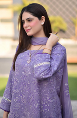 3 Piece - Unstitched Fully Embroidered Lawn Fabric BR-2575