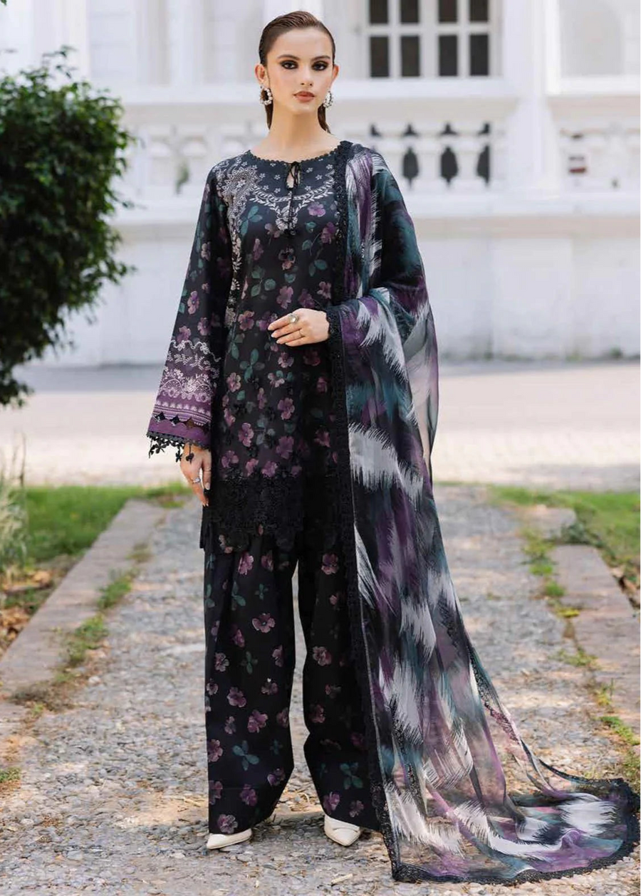 3 Piece - Unstitched Digital Printed Khaddar Fabric BQ-32