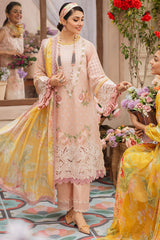 3 Piece - Unstitched Fully Embroided Lawn Fabric MS-22