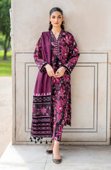 3 Piece - Unstitched Digital Printed Khaddar Fabric BK-187