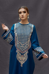 2 Piece - Unstitched Fully Embroidered Dhanak Fabric BT-69