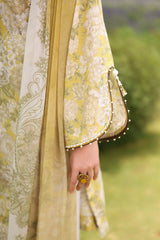 3 Piece - Unstitched Printed Lawn Fabric BQ-203