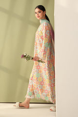3 Piece - Unstitched Printed Lawn Fabric BQ-201