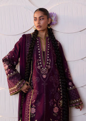 HR 3080-Dhanak Fabric 3 Piece Unstitched (Dhanak Embroidered Shawl)