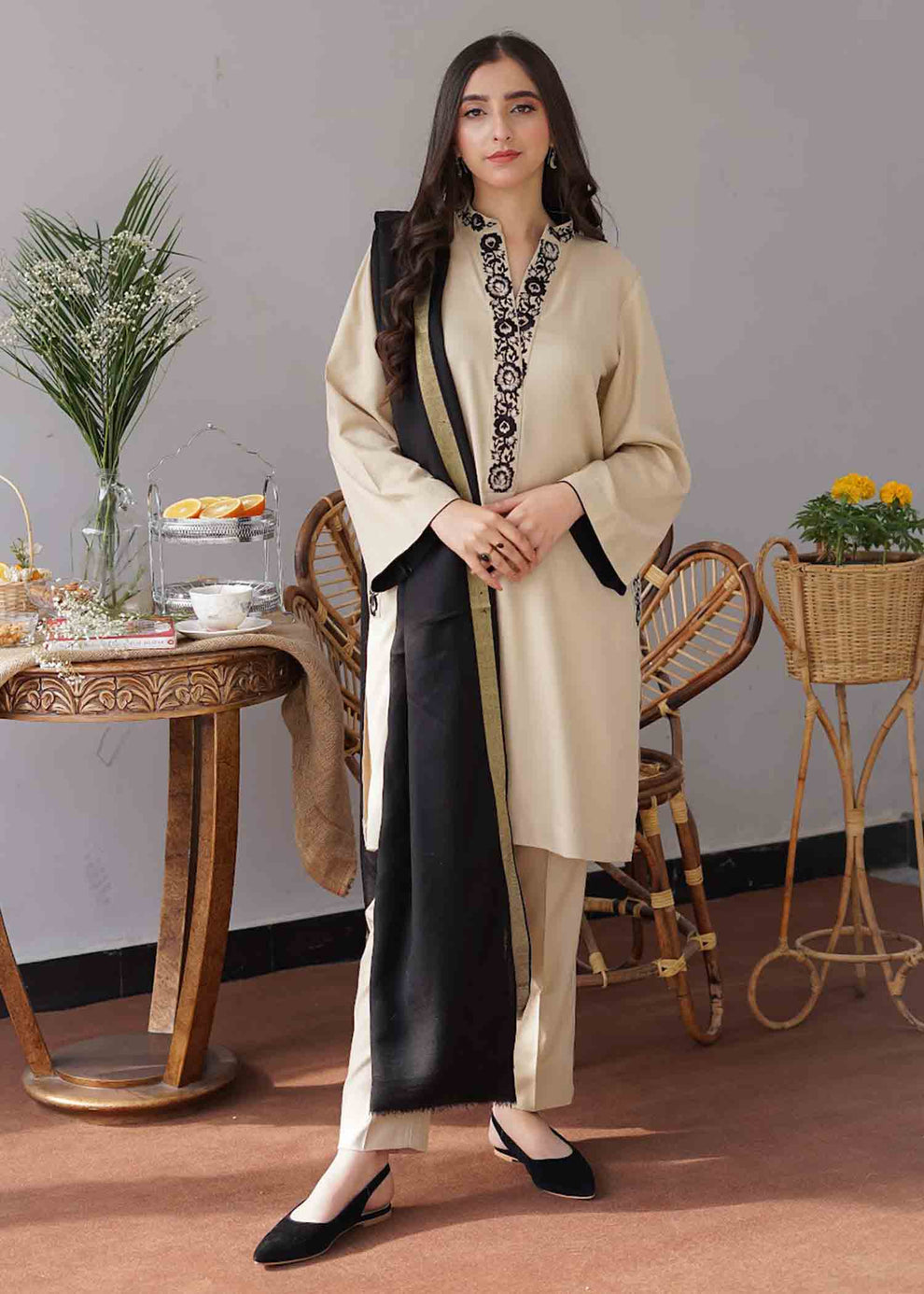 3 Piece - Unstitched Dhanak Fabric AS-05
