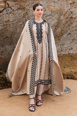 3 Piece - Unstitched Fully Embroidered Dhanak Fabric AJ-950