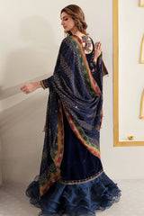 3 Piece - Unstitched Embroidered Velvet Fabric JZ-990
