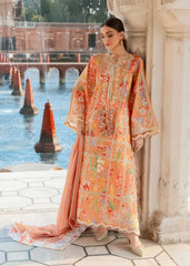 UNSTITCHED - 3 Piece Digital Printed and Embroidered Lawn Fabric CS-233