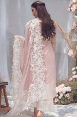ZS 90-3 Piece Unstitched Heavy Embroidered Lawn Suit ( Full Embroidered Organza Dupatta )