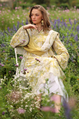 3 Piece - Unstitched Printed Lawn Fabric BQ-203