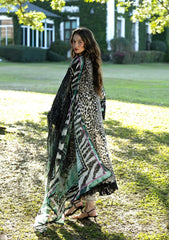 3 Piece - Unstitched Printed Lawn Fabric EL-204