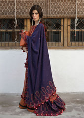 3 Piece - Unstitched Fully Embroidered Dhanak Fabric MB-610